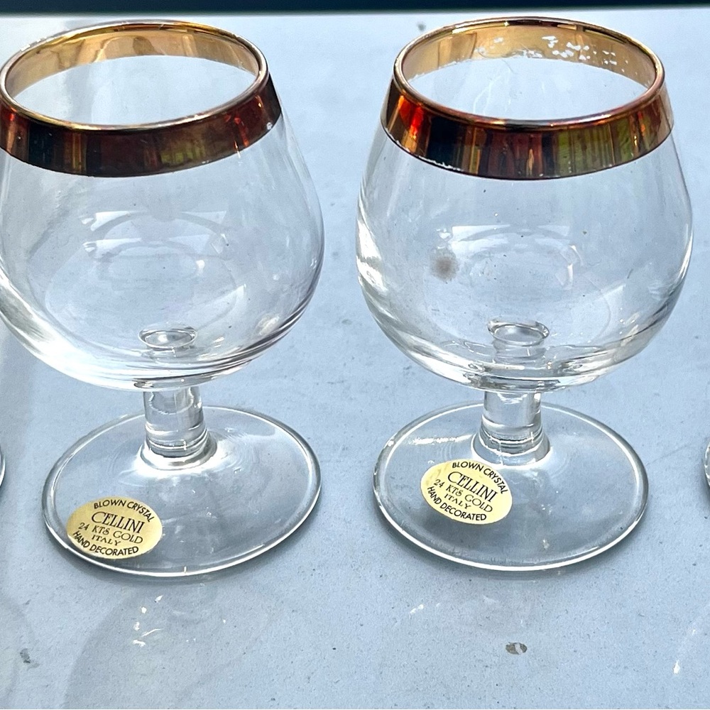Vintage crystal/24k Cordial glasses